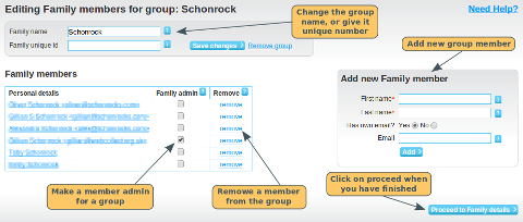 Members Group Page in Admin Panel - click to enlarge