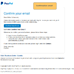 Email Confirmation - click to enlarge