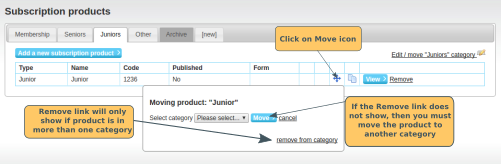 Removing Subscription Product from Category - click to enlarge
