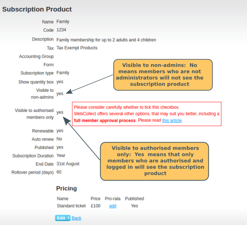 Subscription Products Viewable - click to enlarge