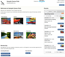View the live Canoe Club template