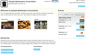 View the live Beekeepers Association template