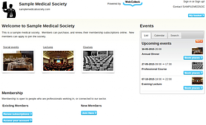 View the live Medical Society template