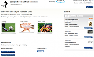View the live Football Club template