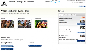 View the live Cycling Club template