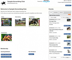 View the live Horseriding Club template