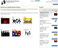 View the live Drama Classes template