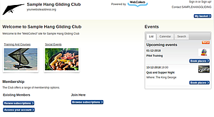 View the live Hang Gliding Club template