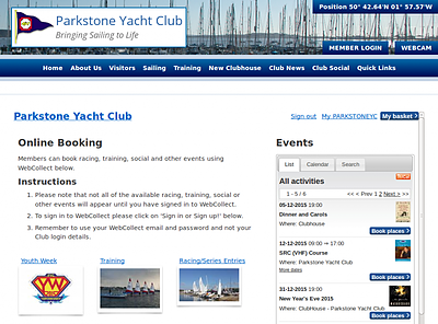 parkstone yacht club login